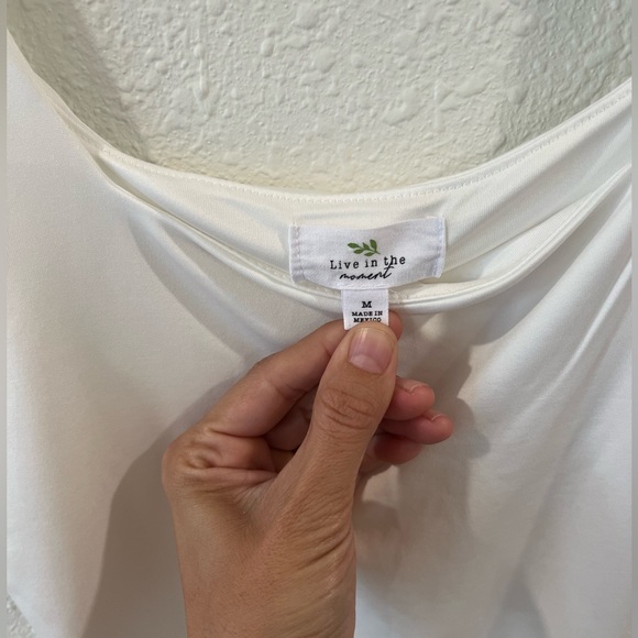 White Square-Neck Bodysuit - Picture 5 of 7